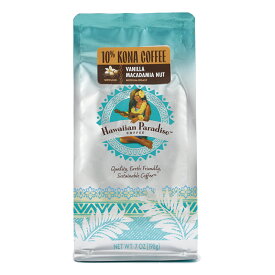 ハワイアンパラダイスコーヒー 10%コナ　バニラマカダミア 198g（粉）