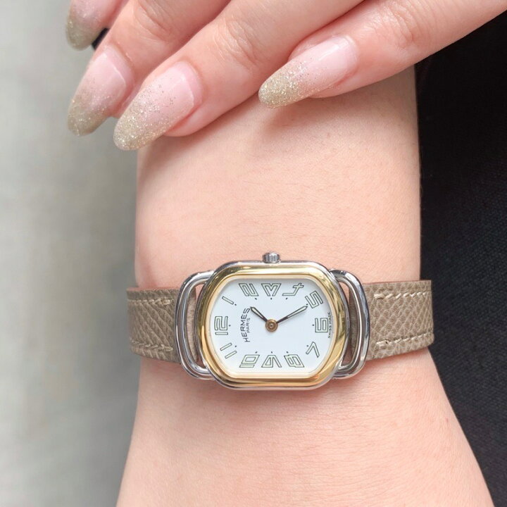 HERMES ラリーコンビ レディース時計 