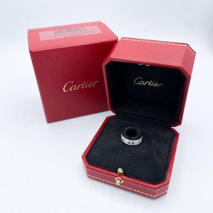 楽天市場】【仕上済】カルティエ ラブリング 8号 WG フルパヴェ&6Pビス  