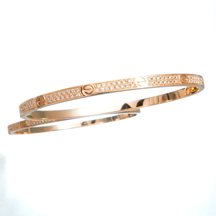 楽天市場】【仕上済】カルティエ ラブブレス #18 SM PG ダイヤ 18  