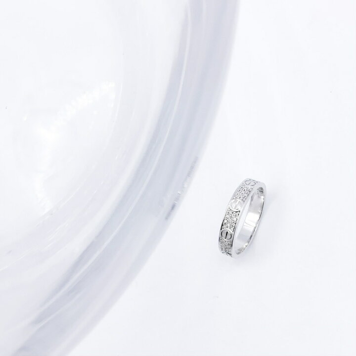 楽天市場】【仕上済】カルティエ ミニラブリング 13号 WG ダイヤ 13 53  