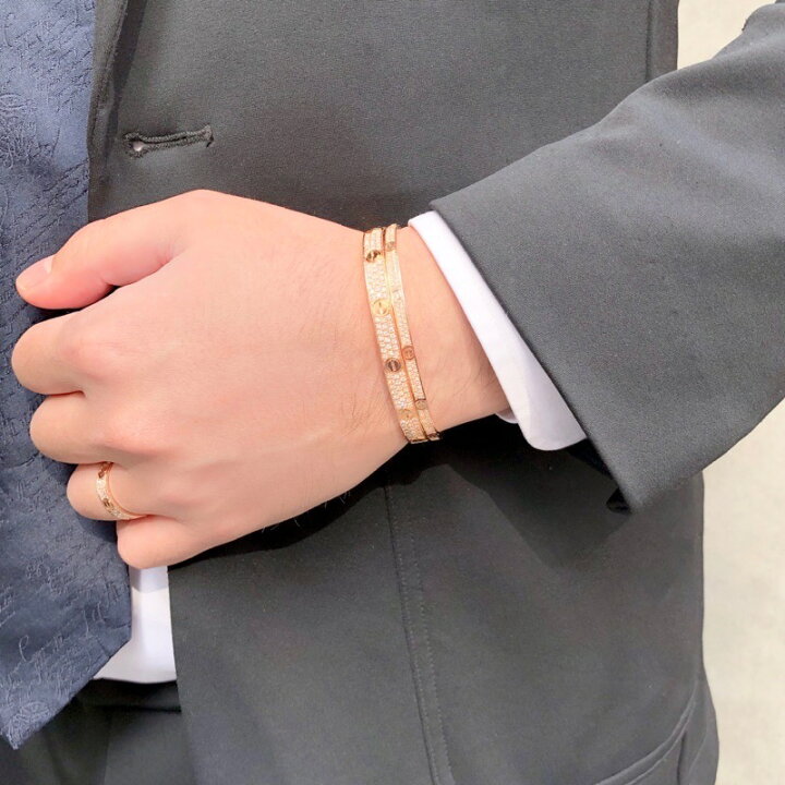 楽天市場】【保証書付】カルティエ ラブブレス #19 SM PG ダイヤ 19  