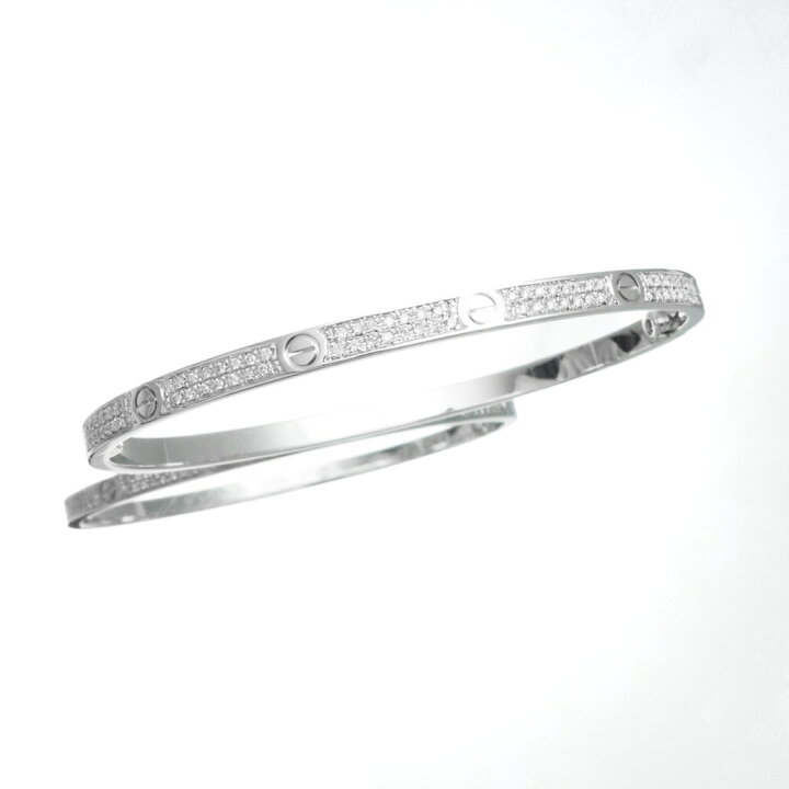 楽天市場】【仕上済】カルティエ ラブブレス #18 SM WG ダイヤ 18  