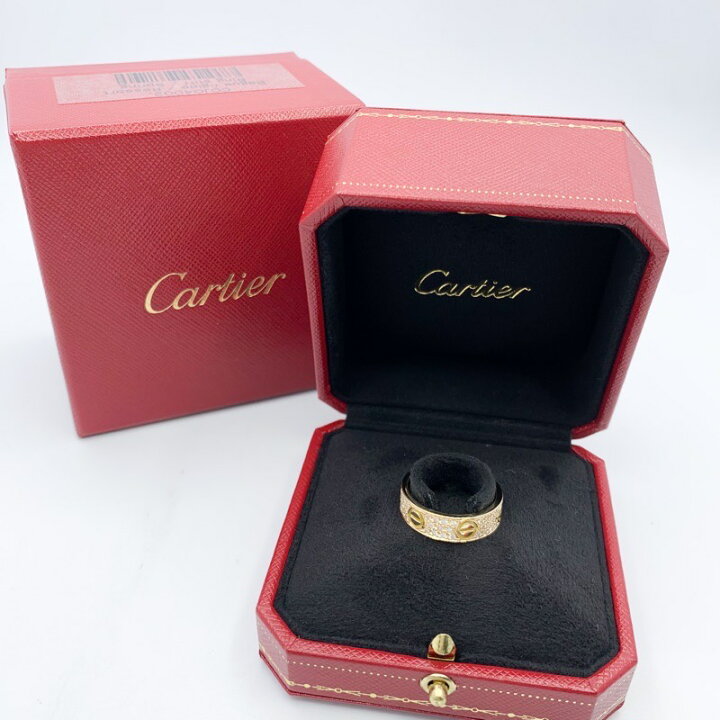 楽天市場】【仕上済】カルティエ ラブリング 18号 YG ダイヤ 18 58 