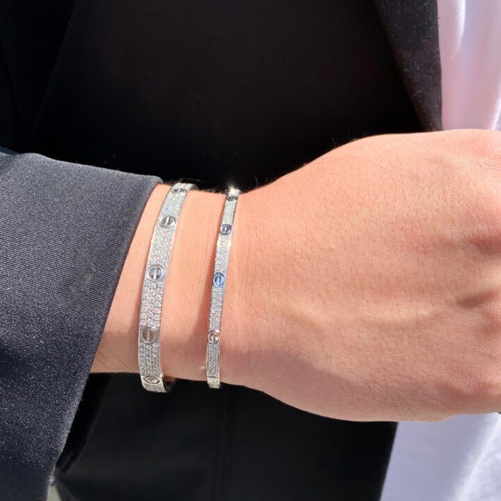 楽天市場】【保証書付】カルティエ ラブブレス #19 SM WG ダイヤ 19  