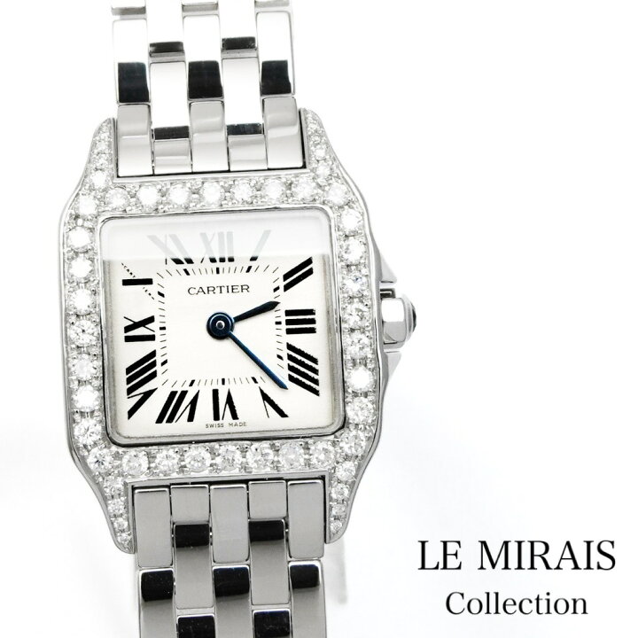 楽天市場】【仕上済】カルティエ サントスドゥモワゼル SM SS ダイヤ  