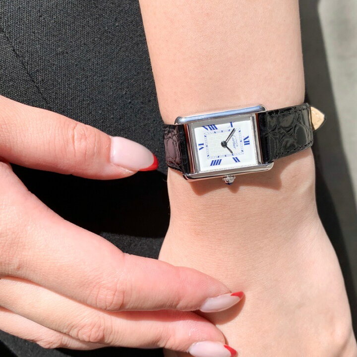 楽天市場】【仕上済/ベルト2種】カルティエ マストタンク 白ローマン  