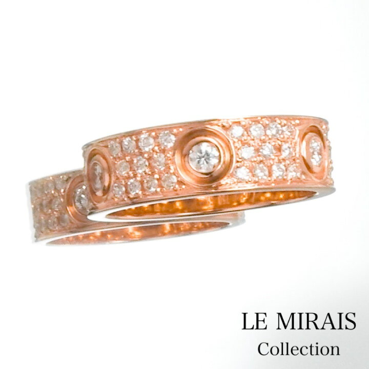 楽天市場】【仕上済】カルティエ ラブリング 11号 PG フルパヴェ&6P  