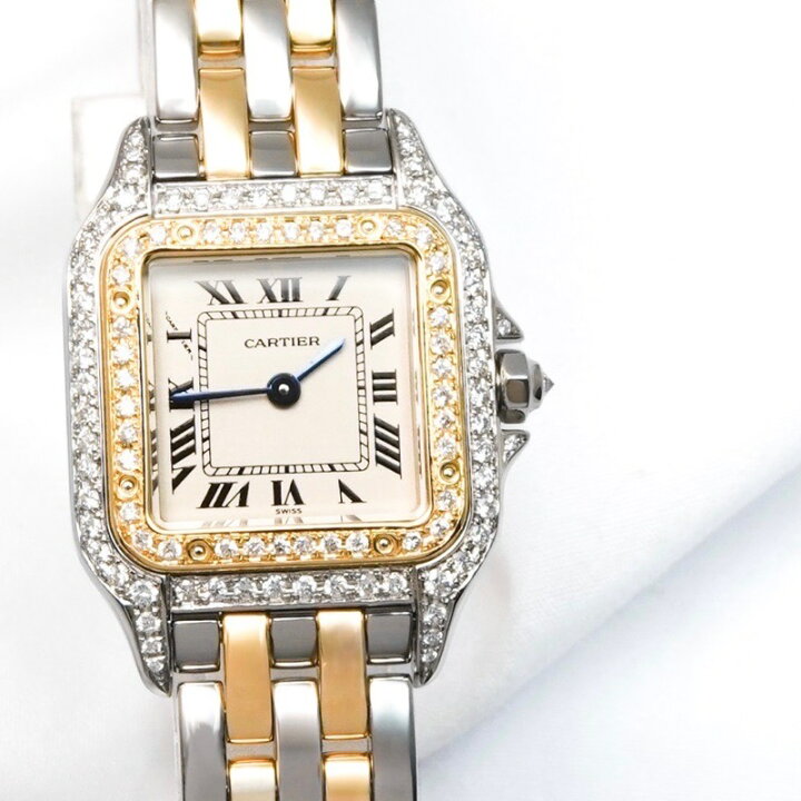 楽天市場】【仕上済】カルティエ パンテール SM コンビ 2ロウ 2重  