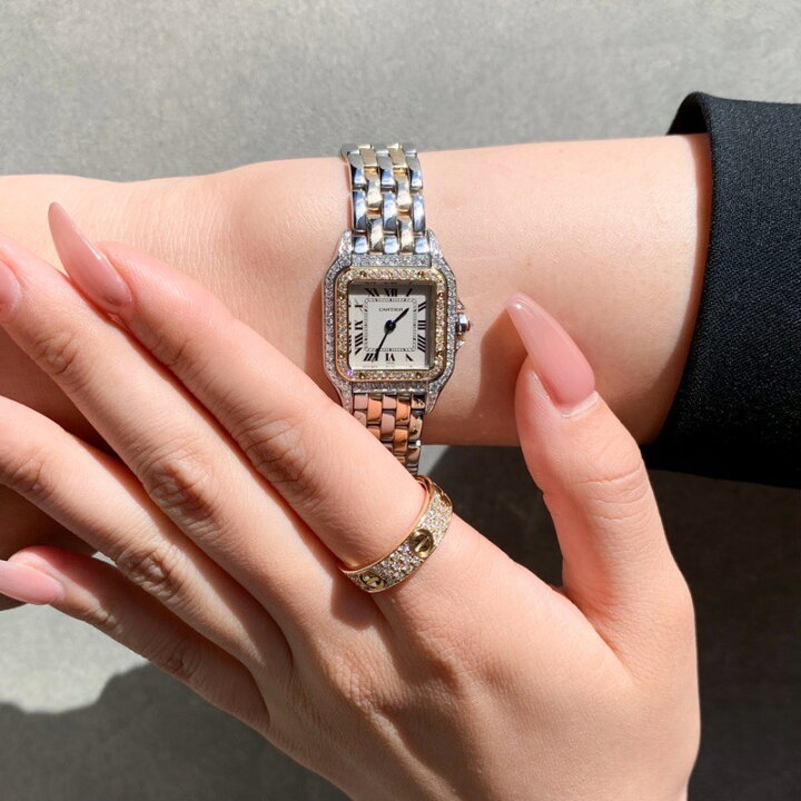 楽天市場】【仕上済】カルティエ パンテール SM コンビ 2ロウ 2重  