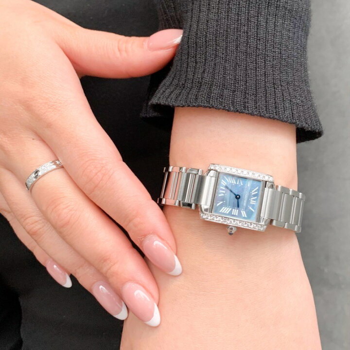 楽天市場】【保証書付】カルティエ タンクフランセーズ SM ブルー  