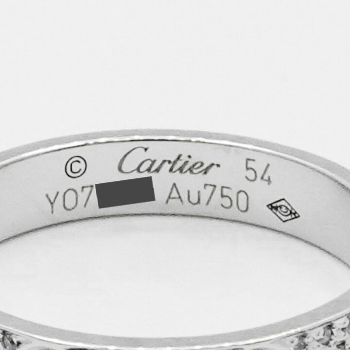 楽天市場】【保証書付】カルティエ ミニラブリング 14号 WG ダイヤ 14  