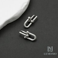 ピアス 金属アレルギー リンク チェーン Uチェーン 馬蹄 ワンタッチ キャッチレス ニッケルフリー おしゃ…