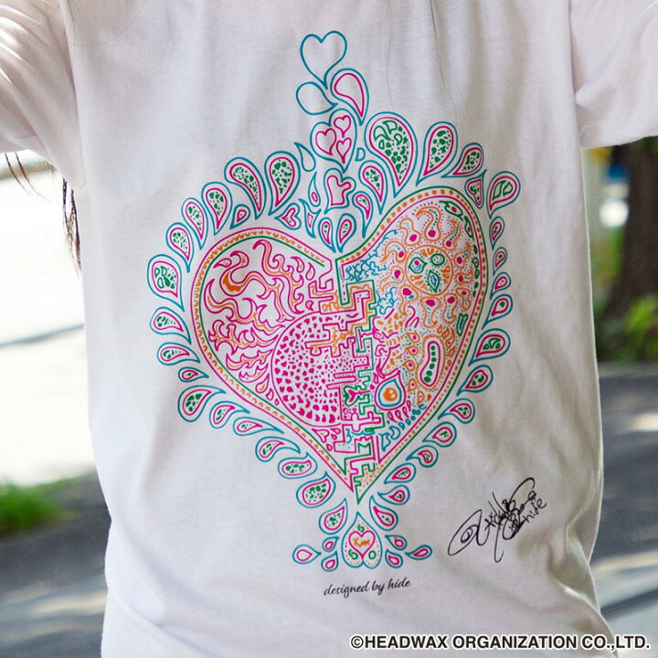 楽天市場】hide Hand Drawn Heart Tシャツ（ホワイト・フォトカード 