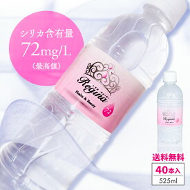 【シリカ水】 525ml×40本 送料無料 水 国産 軟水 九州・大分産 美容 健康 防災備蓄 水分補給 Regina レジーナ ミネラルウォーター 高濃度シリカ水