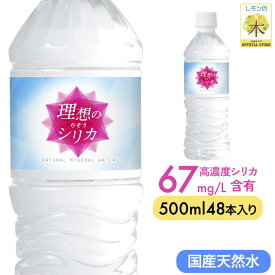 シリカ水 48本 500ml 送料無料 水 高濃度シリカ水 天然水 天然シリカ水 ミネラルウォーター 理想のシリカ シリカ シリカウォーター ケイ素水 軟水 美容と健康 国産 鳥取県産 防災 備蓄 保存食