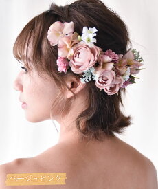 ヘッドドレス 花 ウェディング ランディ | あじさい アジサイ 紫陽花 花嫁 ウエディング ブライダル 髪飾り 造花 結婚式 海外挙式 前撮り 花飾り ヘアアクセ ヘアアクセサリー 白 アンティーク 和装 振袖 袴 成人式 着物 ウエディングドレス 小花 おしゃれ