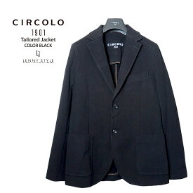 チルコロ1901（CIRCORO1901）ストレッチテーラードジャケット-ブラック【送料無料】