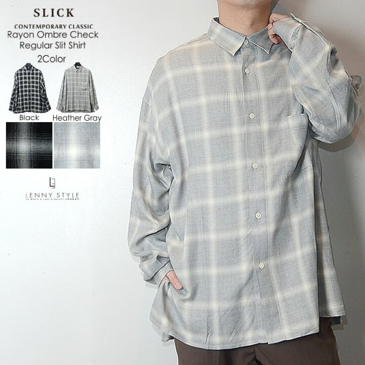 楽天市場】SLICK （ スリック ） チェック オーバーサイズ 長袖 シャツ 