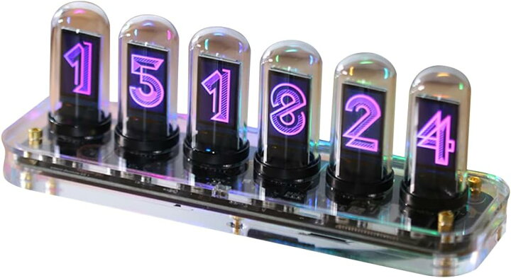 楽天市場】RGBフルカラーLEDデジタル時計 ニキシー管風置時計 WIFI接入 