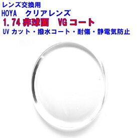 ニュールックス174　HOYA1.74非球面レンズ　ヴィーナスガードコート　単焦点　メガネ　レンズ交換用　2枚1組　1本分　他店購入フレームOK持ち込み可　持込可