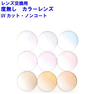 度無し ノンコート カラーレンズ 伊達メガネ用 2枚1組 1本分 レンズ uvカット 度なしレンズ 度無しレンズ…