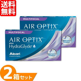 【最大700円OFFクーポン＆全品P2％以上】エアオプティクス プラス ハイドラグライドマルチフォーカル 2箱セット (1箱6枚) アルコン コンタクトレンズ 2ウィーク 遠近両用 2week コンタクト 2週間交換 うるおい成分 ALCON 送料無料