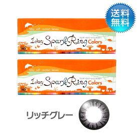 【あす楽対応商品】月間優良ショップ受賞【2024年5月度】ワンデースパークリングカラー　リッチグレー (30枚) 2箱セット 度あり 1day カラコン ワンデー 【LINE友だち追加300円OFFクーポン配布中】