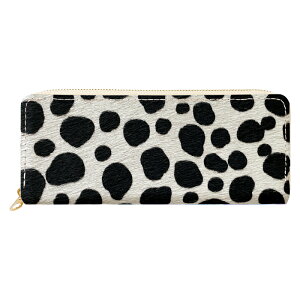 本革 ラウンド型 ペンケース ハラコ風 ダルメシアン 筆箱 レザー ペン入れ コンパクト スリム 文具 筆記用具 ふで箱 収納 革 上品 かわいい 可愛い お洒落 高級 ペン ケース アニマル柄 ハラ