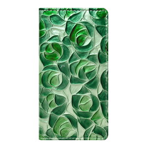 BASIO4 KYV47 かんたんスマホ2 A001KC ケース かんたんスマホ2+ A201KC カバー 手帳型ケース 手帳型 本革 ステンドグラス ローズ 手帳型 スマホケース ベイシオ4 手帳 KYV47ケース KYV47カバー au 京セラ