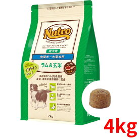 ニュートロ ナチュラルチョイス ラム＆玄米 成犬用 中型犬〜大型犬用 4kg【正規品】