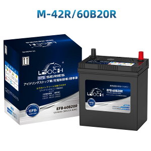 LEOCH カーバッテリー EFB-60B20R アイドリングストップ車 充電制御車 標準車対応 (M-42R M-50R K-42R 55B19R 60B19R 55B20R 60B20R 互換)