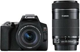 新品 Canon キャノン EOS Kiss X10 ダブルズームキット ブラック EOSKISSX10BK-WKIT 【ボディ APS-Cサイズ】＋交換レンズ（EF-S18-55mm F4-5.6 IS STM）+（EF-S55-250mm F4-5.6 IS STM）