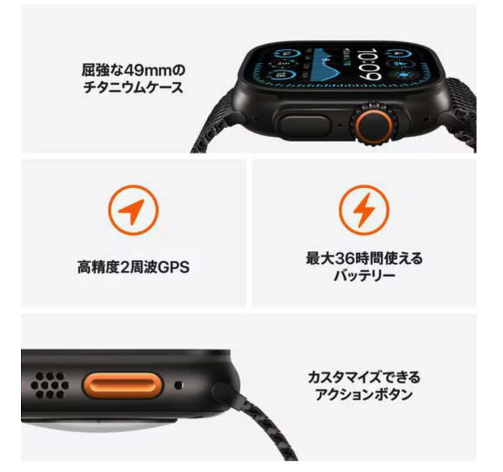 楽天市場】【ポイント5倍】新品 Apple Watch Ultra 2 MX5U3J/A｜49mm 