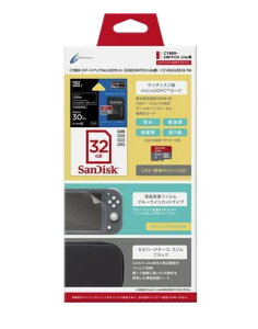 �V�i Switch Lite�p �X�^�[�g�A�b�vmicroSD�Z�b�g 32GB�b�ی�t�B���������[�P�[�X�t���E�T���f�B�X�N���J�[�h�̗p