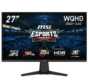 �y�V�i�z�������� MSI �Q�[�~���O���j�^�[ 27�^ MAG-275QF�b������IPS�EWQHD�E0.5ms�E1440p/120Hz�Ή� ���������f�B�X�v���C