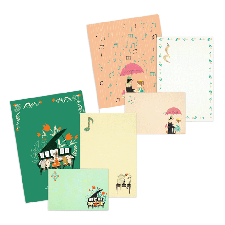 楽天市場】ファイル付 レターセット アイネクライネ Happy Tone 弦楽