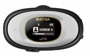 SENA J10 HD �X�s�[�J�[�t�� 4-WAY Bluetooth �C���^�[�R�� �V�X�e�� �z���C�g �i���{��p���f���j