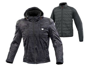 KOMINE iR~lj High Protect Softshell System Parka Black Camo XL