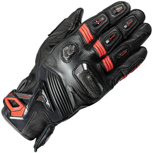 RSタイチ ラプター レザーグローブ RST441 BLACK/BLACK/RED Lサイズ