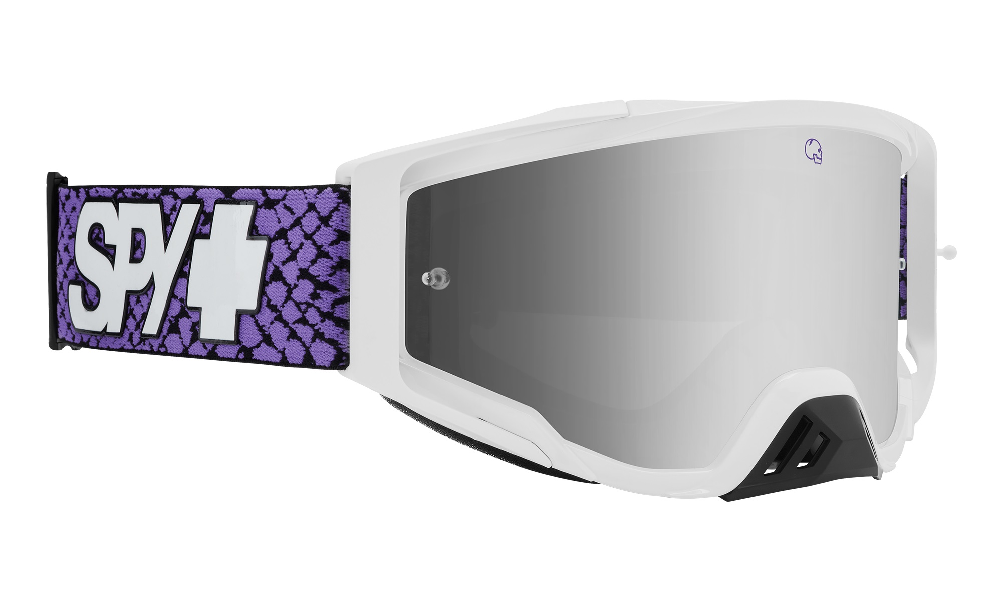 SPY （スパイ） Foundation Plus （ファウンデーション ファンデーション プラス） モトクロスゴーグル ミラーレンズ SlayCo Purple Viper HD Smoke Platinum Spectra Mirror HD Clear （クリアレンズ 10pcティアオフ付属）