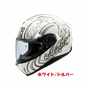 (ヘルメット バイク) OGK KABUTO (オージーケーカブト) AEROBLADE-6 (エアロブレード6) TAMON (タモン) ホワイト/シルバー/XXLサイズ