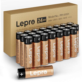 Lepro 単4形 アルカリ乾電池 24本セット 長持ちハイパワー 液漏れ防止 24本パック