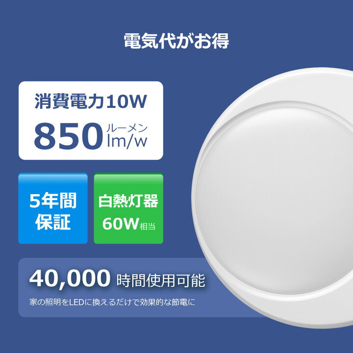 楽天市場 Lepro Ledシーリングライト 昼光色 薄型 人感センサー 10w 小型 シーリング ライト 輝度850lm 高演色性 h寿命 省エネ 天井 室内照明 廊下 脱衣所 和室 洋室 トイレ 玄関 天井照明 コンパクト 5年間保証 Led照明器具 Lepro
