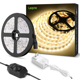 【ポイント5倍+100円クーポン】【2年保証】Lepro LEDテープライト 電球色/昼光色 5m/10m選択可 12V 24V ledテープ 2835SMD 高輝度 ストリングライト お部屋 店舗 コレクション 間接照明