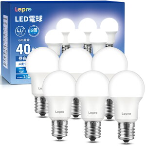 �y15��OFF�N�[�|�����|�C���g���I�Ҍ��z�yE17 40W�`�z�y2�E6����z Lepro LED�d�� E17�d���F/�����F�~�j�N���v�g���d�� 440lm 3000K �������a17mm �񒲌��^ LED ���`�d�� E17�����L�z�� �����F�� PSE�F