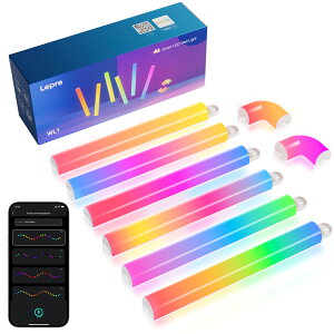 �y2�N�ۏ؁zLepro WL1 AI �o�[���C�g ���C�g�o�[ AI�Ɩ��f�U�C�i�[ �X�}�[�gLED �t���J���[ �Q�[�~���O�f�� �ǏƖ� AI�̌�������� �ǃ��C�g �ԐڏƖ�Alexa�Ή� Echo Google Home�Q�[���������C�g�o�[ 