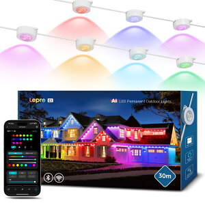 Lepro E1 AI ledXgOCgy30 15.3m 60 30.6mz AIƖfUCi[ RGBCW{IC+F{dF NX}X 1600F F Alexa/Google HomeΉ y X}[g X|bgCg WiFi/Bluetooth