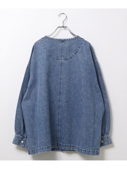 楽天市場】ノーカラーデニムシャツ LEPSIM レプシィム トップス シャツ 