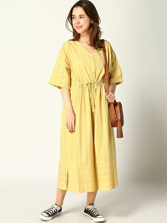 楽天市場 Sale 60 Off K ドットドビ ハオリワンピース Lepsim レプシィム ワンピース シャツワンピース イエロー グレー ブラック Rba E Rakuten Fashion Lepsim レプシィム